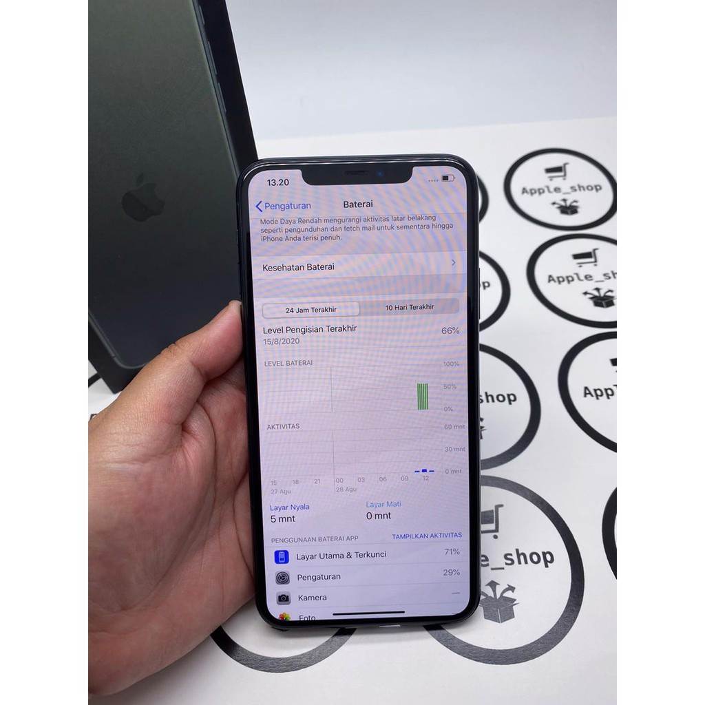 iPhone 11 Pro 64gb Midnight Green Lcd Original Mulus Original Bukan Refurbish / Rekondisi