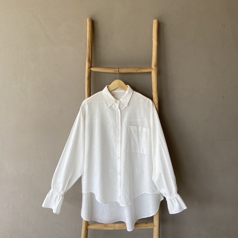 Kemeja Linen Oversize Kerut - 003 Shirt Oversize Linen Kemeja Basic Linen