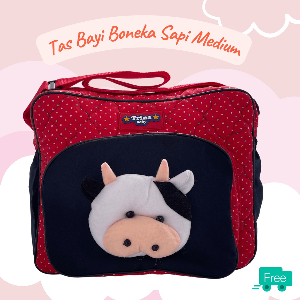 Tas Bayi Boneka Sapi Medium Terbaru/ Tas bayi lucu / tas bayi murah