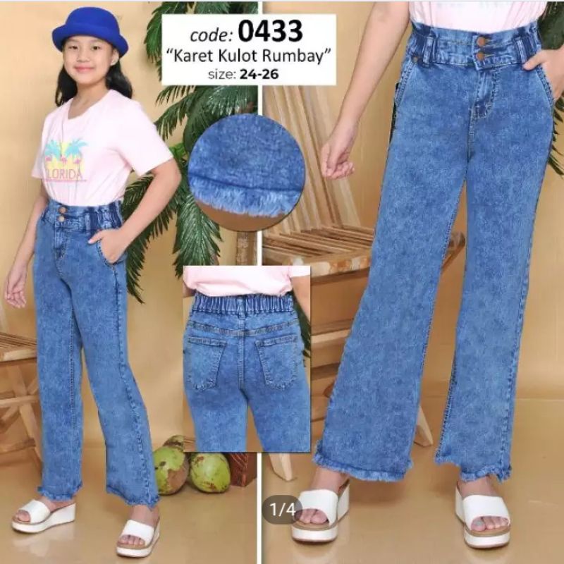 celana anak cewek ukuran 24/26/ celana anak tanggung/jeans anak fashion anak kekinian terbaru termur