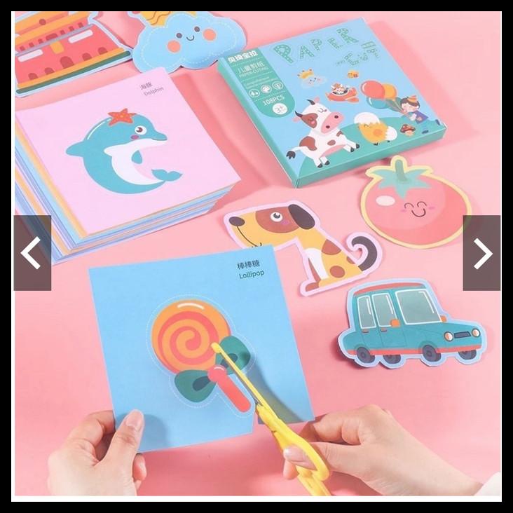 

DISKON TERBATAS! PAPER CUT ACTIVITY INCLUDE SCISSORS MAINAN GUNTING ORIGAMI ART CRAFT SALE