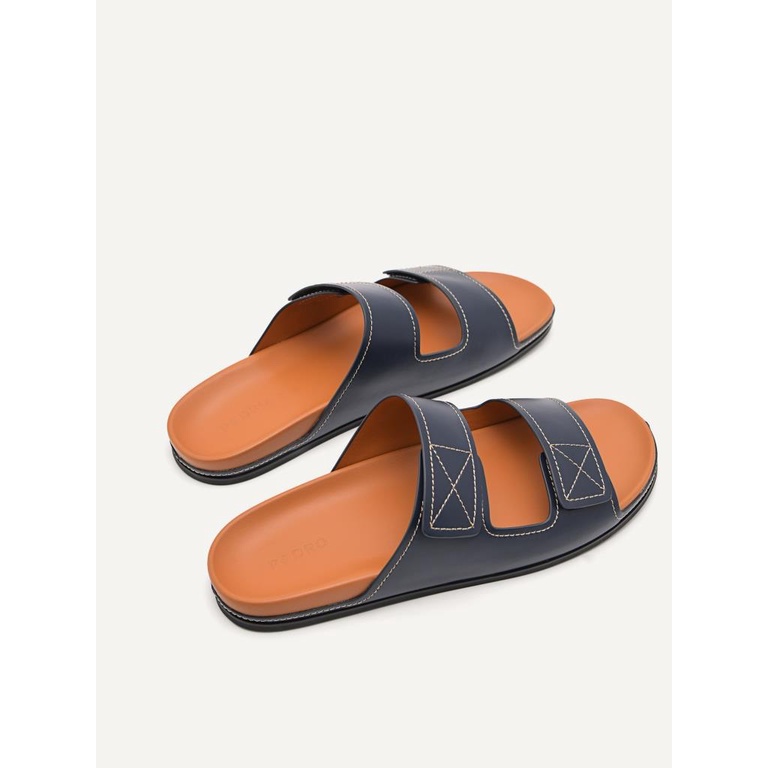 SANDAL SLIDE PEDRO PRIA ORIGINAL CASUAL BRANDED BIRU NAVY PM135