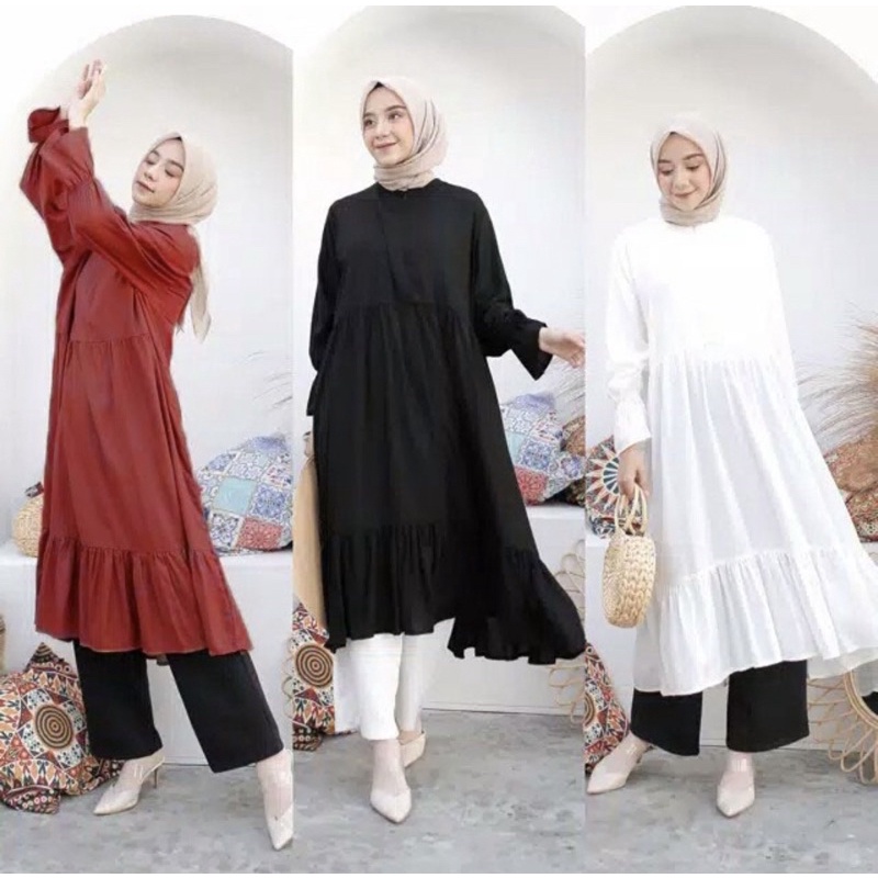 dress wanita murah / gamis muslimah bagus / gaun muslim