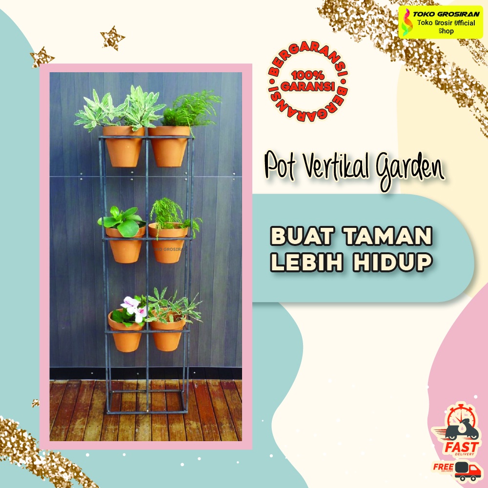 Vertikal Garden Besi Kotak Dekorasi Bunga Taman Hias Indoor Dan Outdoor By Tokogrosiran