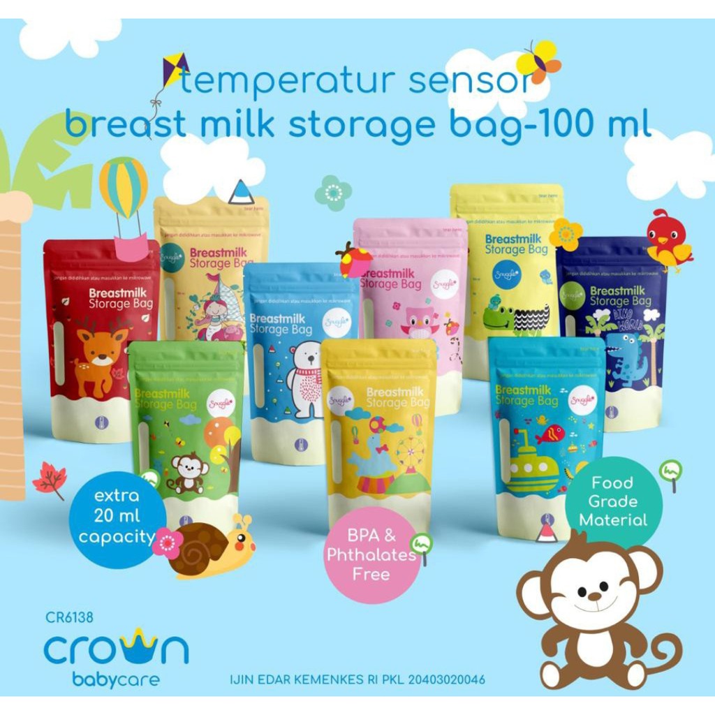 PROMO MURAH KANTONG ASI GEA 120ml Breastmilk Storage THERMO SENSOR