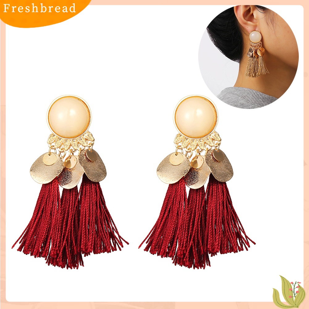 [TERLARIS]Bohemian Women Tassel Dangle Drop Ear Stud Statement Party Earrings Jewelry