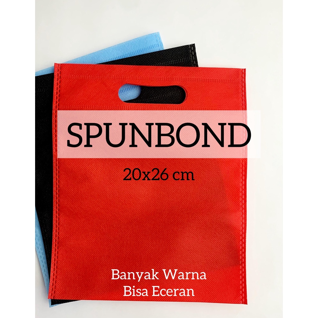 

[TERMURAH] Tas Spunbond Oval 20x26 CM / Goodie Bag / Tas Kain Souvenir / Spunbond Dcut Oval