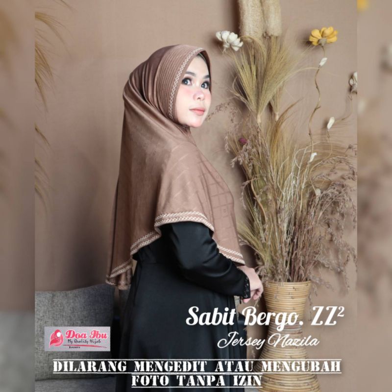 JILBAB INSTAN "" SABIT BERGO ZZ²"" ORI DOA IBU BY BUNYAMIN