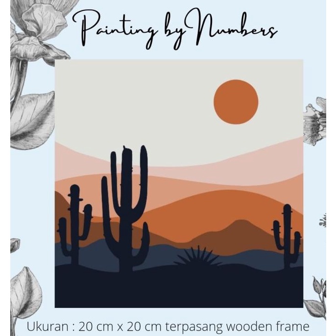 

DIY painting by number 20x20cm kerajinan tangan - NEVADA