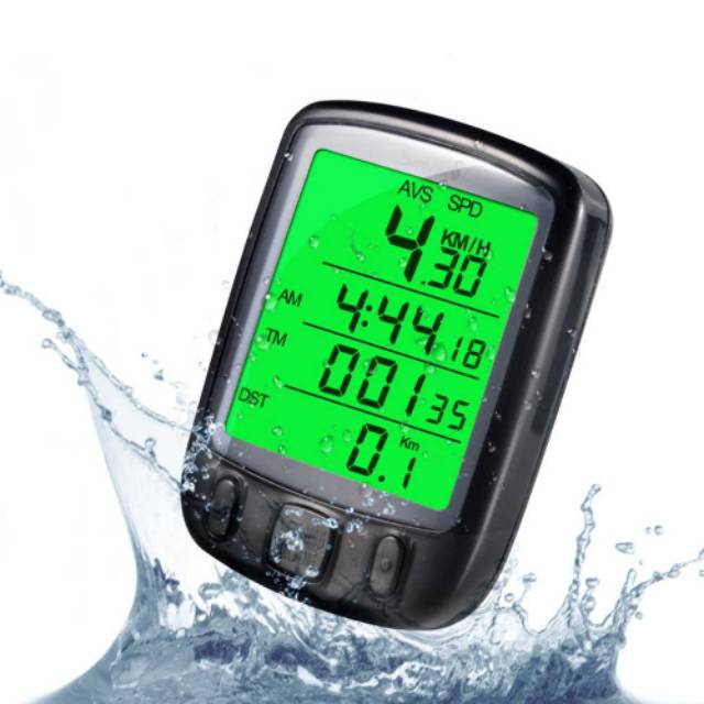 SunDING Speedometer Sepeda Backlight LCD