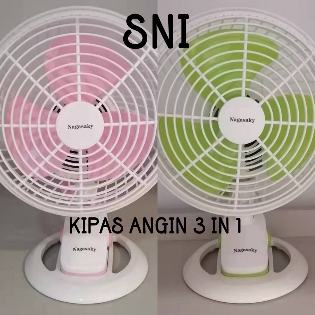 Kipas Angin wall fan/desk fan/ jepit  3in1 ,