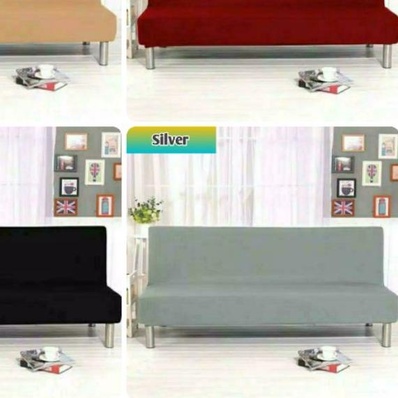 ☂ COVER SOFA BED INFORMA SARUNG SOFABED STRETCH ELASTIS WARNA POLOS ELASTIS PENUTUP BUNGKUS SOFA LIP