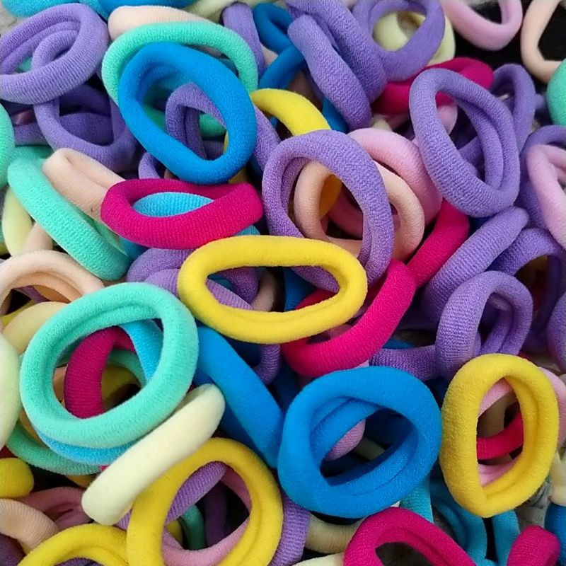 (COD) Ikat Rambut Donat 6pcs - Tali Rambut Wanita Karet - Aksesoris Rambut Wanita-4