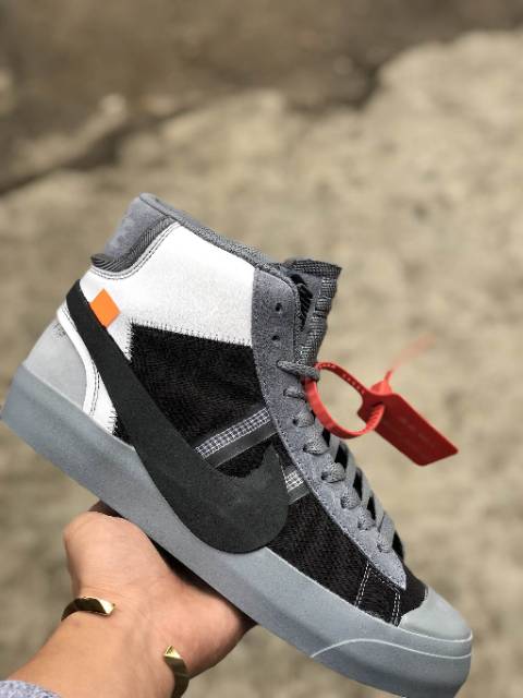 Off White x Nike Blazer Mid Wolf Grey 