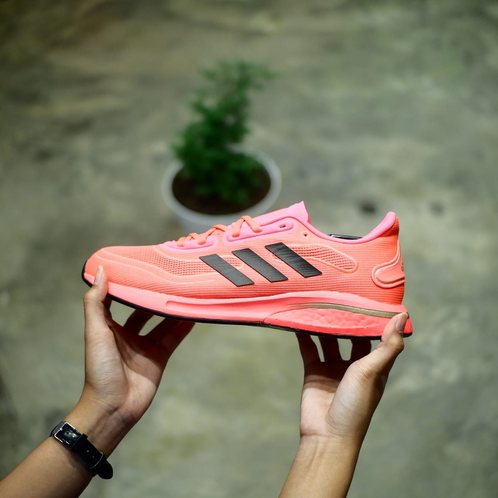Sepatu Adidas Supernova boost red neon ORIGINAL