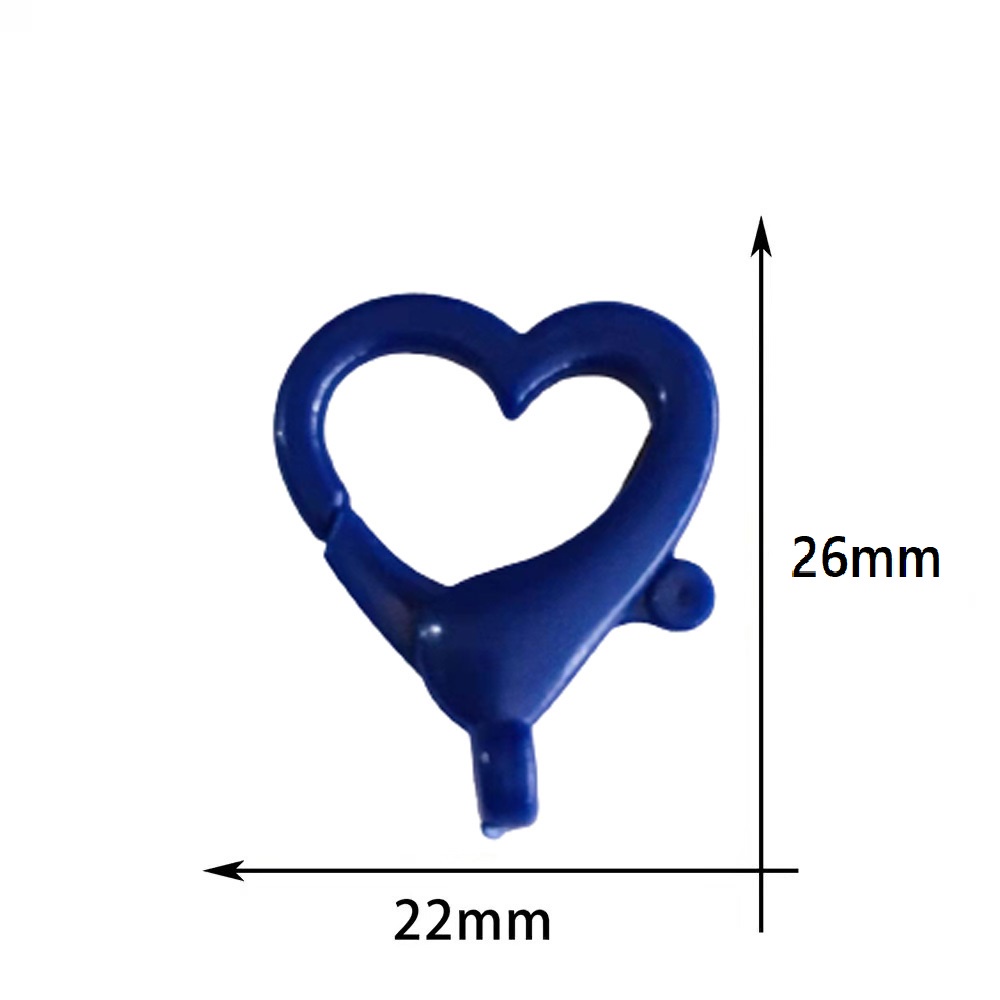 Kokot Udang Kait Plastik Bentuk Love Warna-Warni