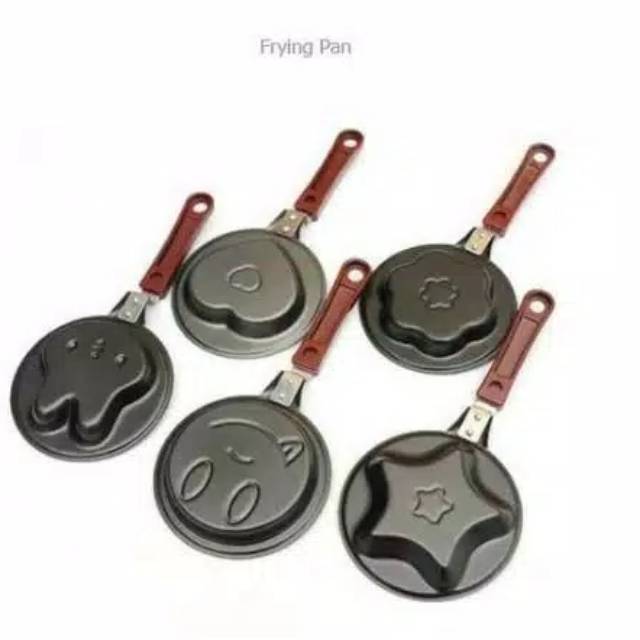 TEFLON MINI KARAKTER PAN MOTIF LUCU WAJAN BENTUK UNIK