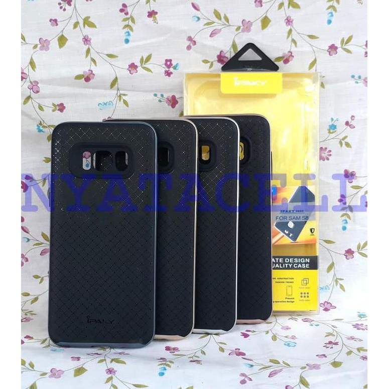 NEW CASE ORIGINAL IPAKY SAMSUNG GALAXY S8 BACK/COVER/SLIM/HARD/ARMOR - GOLD MILENIA