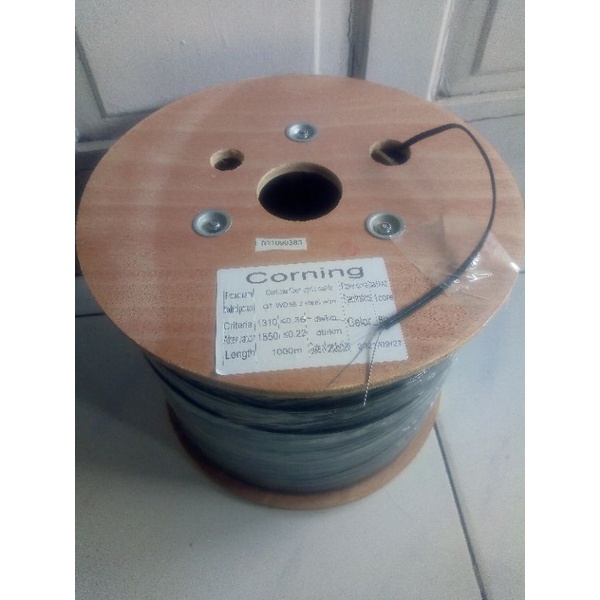 Kabel Fiber Optic Drop Core 1 Core 3 Seling 1000M/Kabel  1 core 3 seling