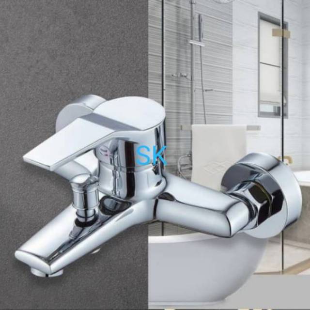 Kran Bathub Panas Dingin - Keran Mixer Set Hand Shower Mandi - Keran Bathtub Air Mixer - Kran Shower