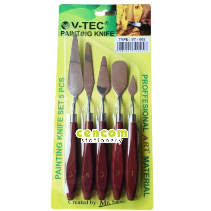 

TER MURAH !! V-tec pisau palet / Paint knife / Seri 20xx satuan / Pisa - Set 5