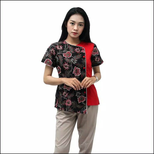 Blouse Batik Wanita By Khanzahra Batik Bahan Katun Size S-m-l-xl-xxl-3l-4l-5l