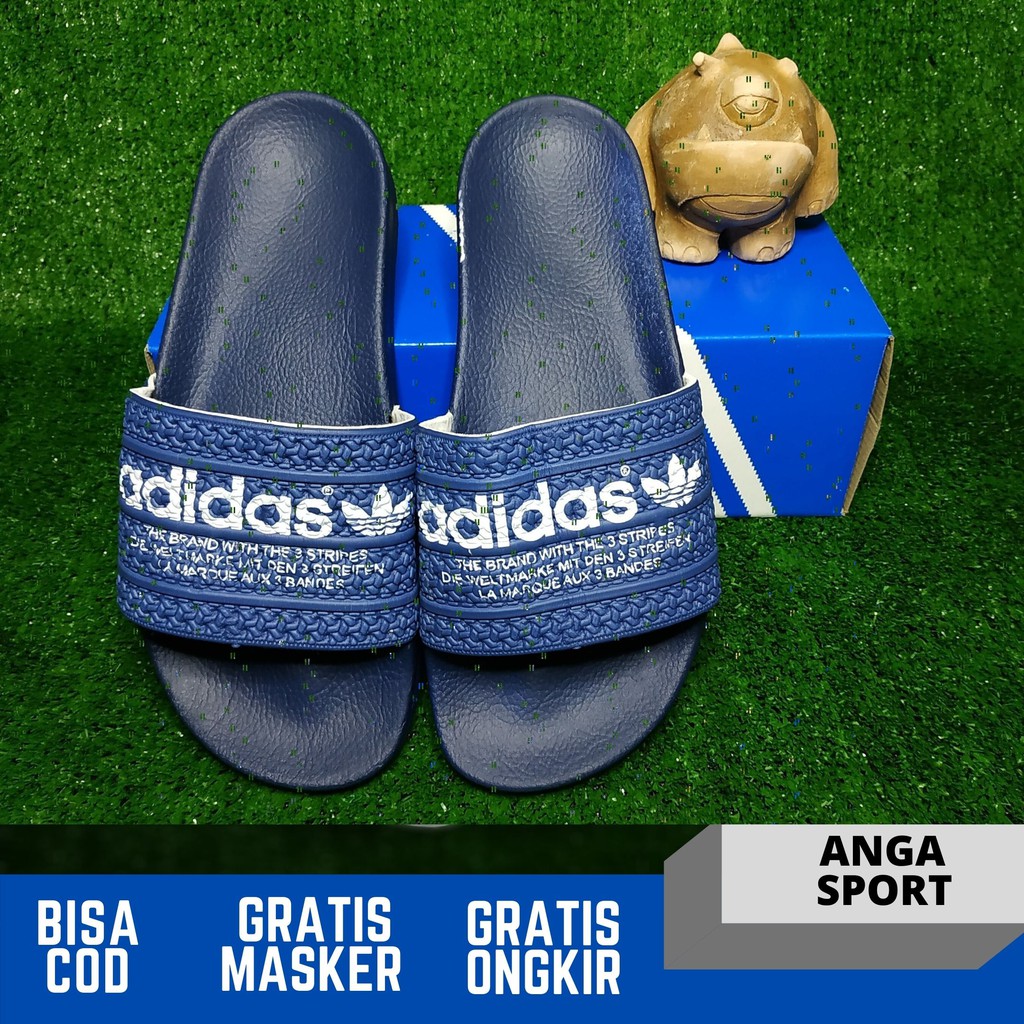 SANDAL ADIDAS ADILETTE PRIA WANITA SANDAL SLOP SLIDE SLIPPER CASUAL SANTAI MADE IN ITALY