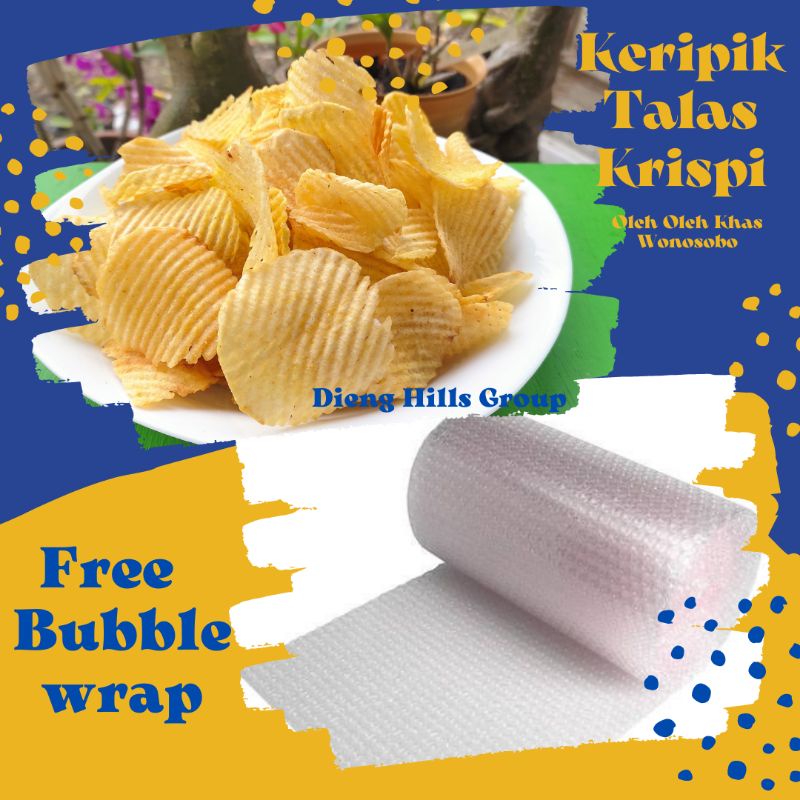 

KERIPIK TALAS KRISPI ENAK RENYAK FREE BUBBLE WRAP