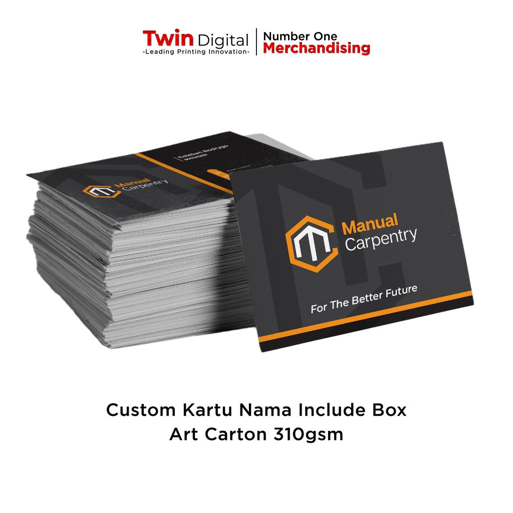 

Twindigital Custom Kartu Nama Include Box Ekonomis Tebal Bahan Art Carton 310gsm - KN AC 310gsm