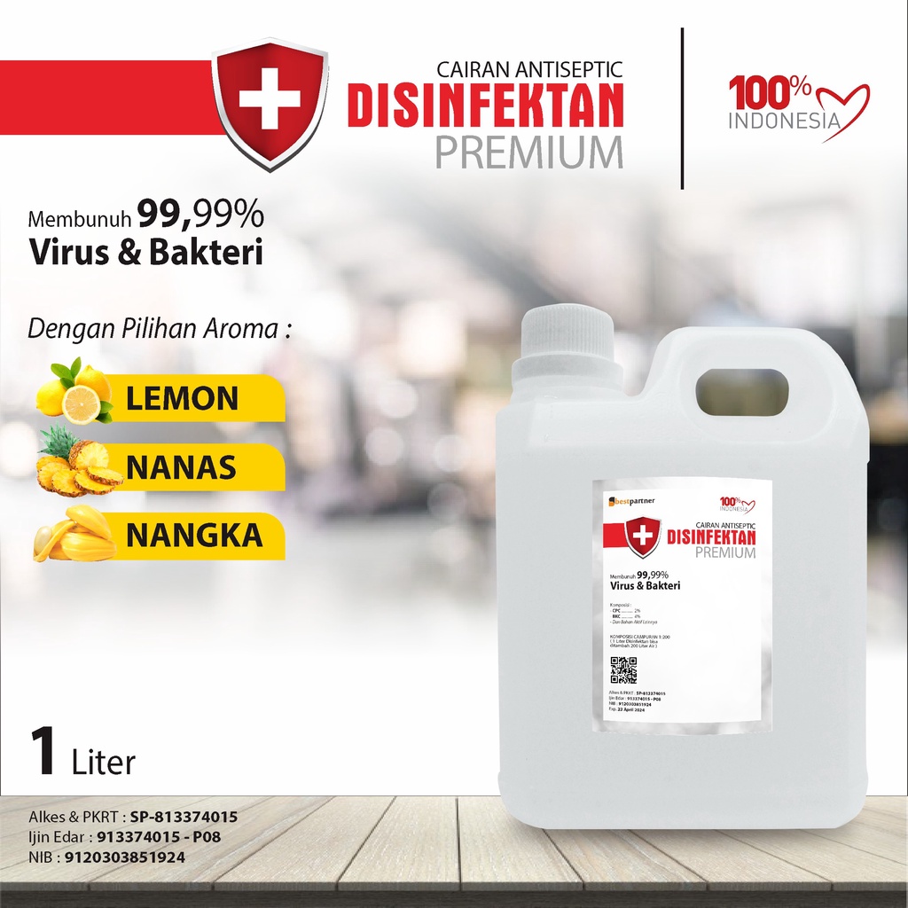 Desinfektan Premium Macam Varian Aroma Segar 1 LIter / Cairan Desinfektan  1 liter Aroma (Jerigen)