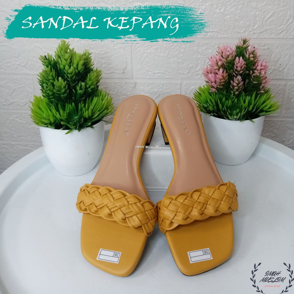 SENDAL WANITA SANDAL PINEAPPLE ORI SELOP TALI KEPANG BISA COD