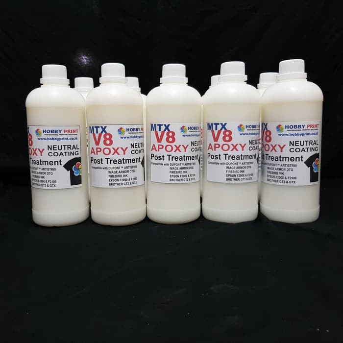 Apoxy Apoxi Epoxy Epoxi Printer DTG 1Ltr PostTreatment Penguat Sablon