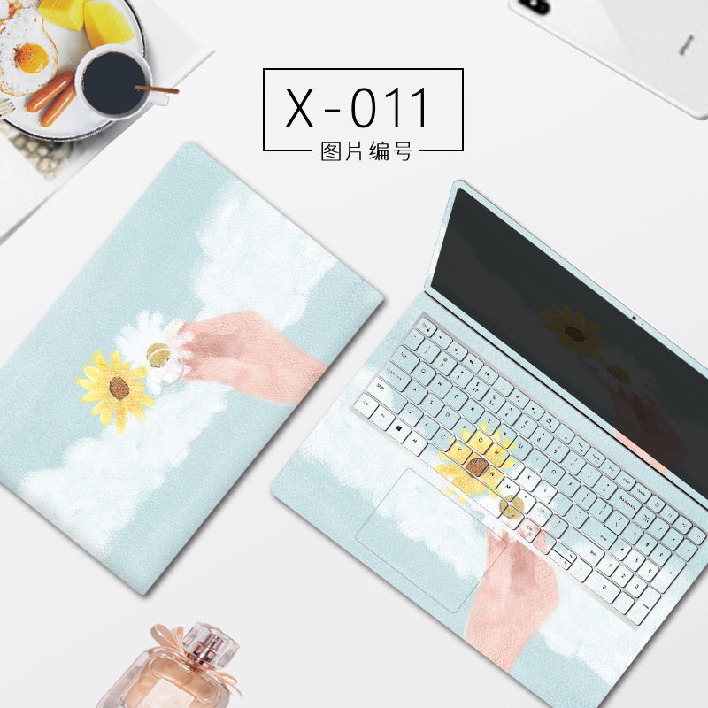 3 Pcs Stiker Pelindung Keyboard Laptop DELL Inspiron 16 5620 Latitude 3510 Motif Print Kartun Warna Solid