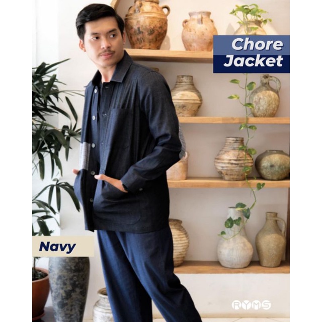 Chore Jacket Navy By RYMS