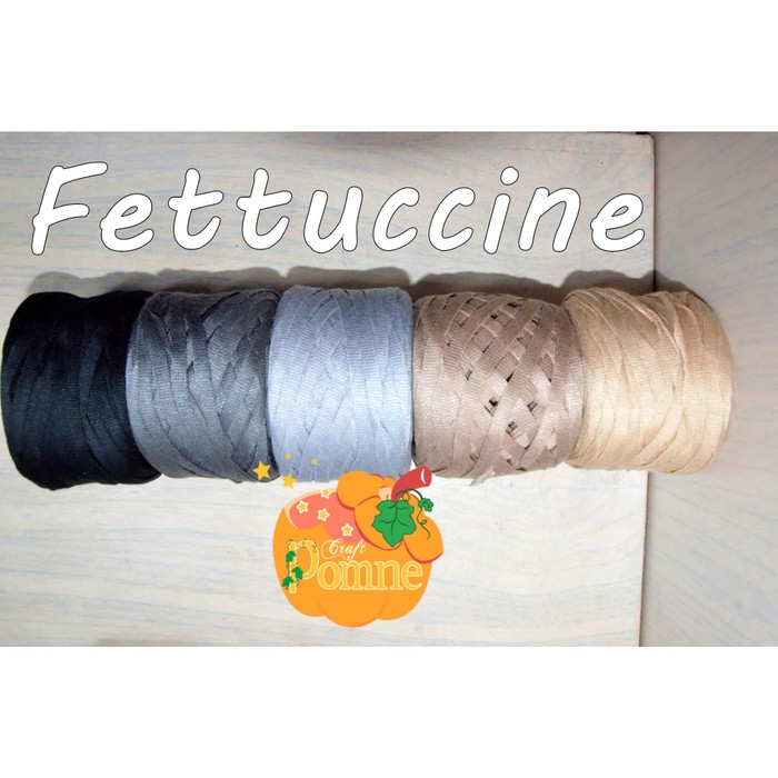 Benang Rajut Fettuccine / Fettuccine Yarn / Benang Rajut Pita Pipih / Ribbon Yarn Crochet