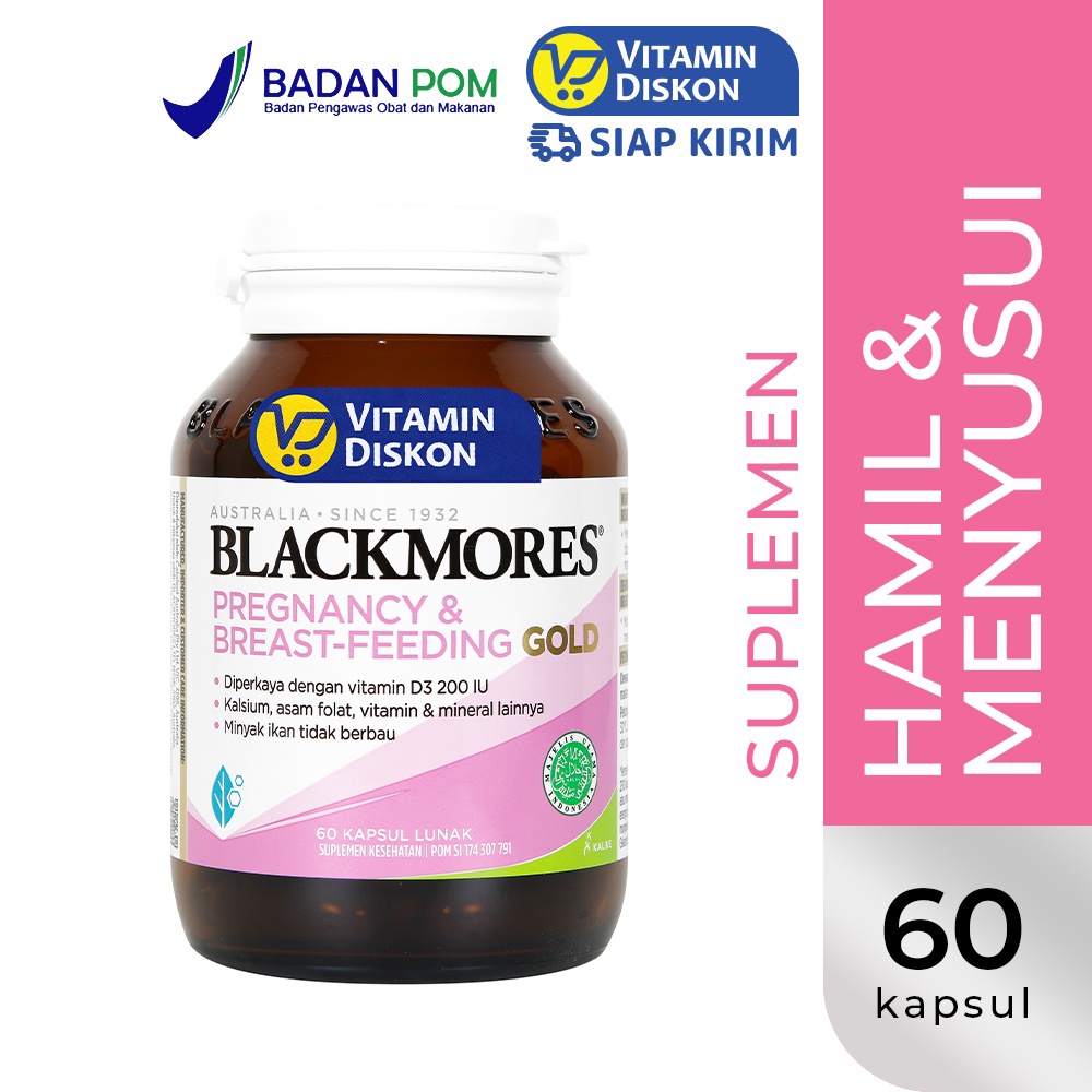 Blackmores Pregnancy And Breastfeeding Gold BPOM Kalbe 60 Caps | Suplemen Ibu Hamil Dan Menyusui