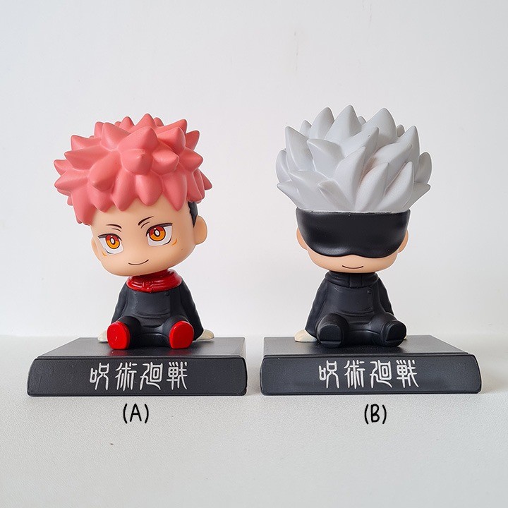 Bobble Head Kepala Goyang Jujutsu Kaisen Pajangan Dashboard Mobil Gojo Itadori