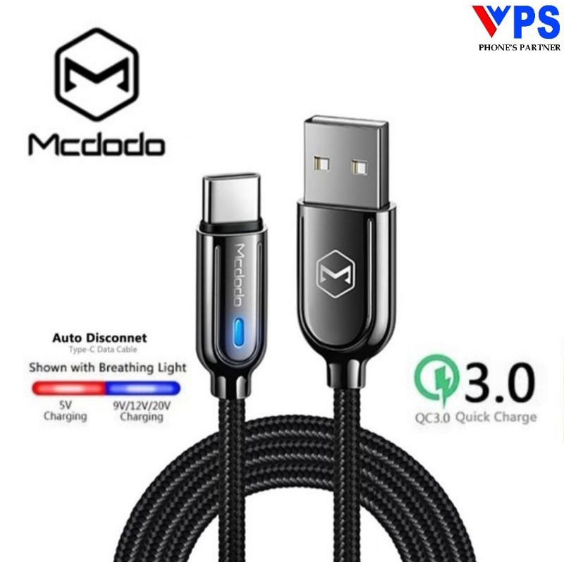 MCDODO CA-6190 KABEL DATA USB TYPE C AUTO POWER OFF QC4.0 FAST CHARGER