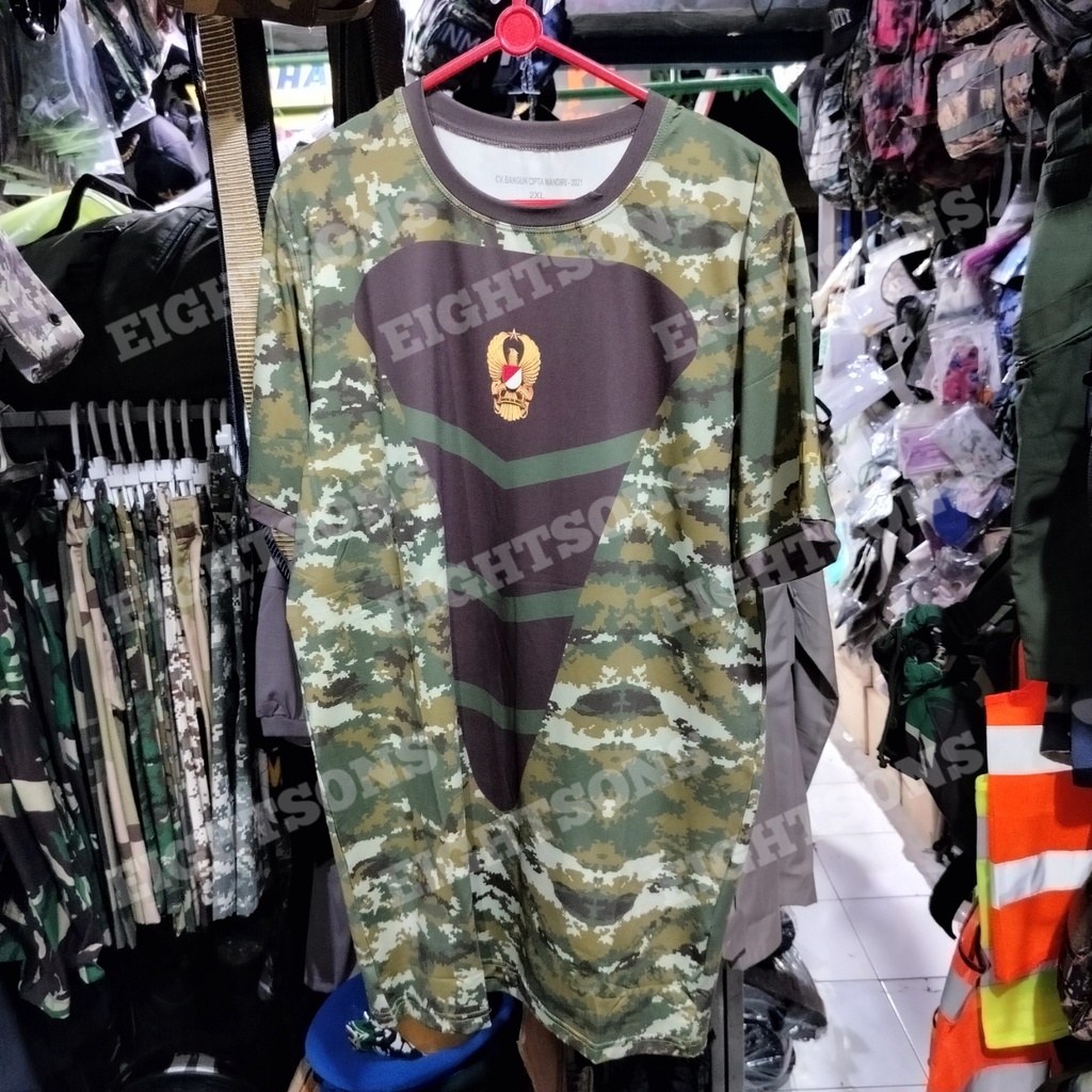 Original Kaos KASAD KOSTRAD TNI Kaos Olahraga Army Doreng Loreng TNI Kaos Jersey TNI Fullprint Tenta