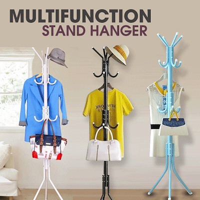 Stand Hanger Multifungsi Gantungan Besi Hanger Baju Tas Topi dan Jaket Serbaguna