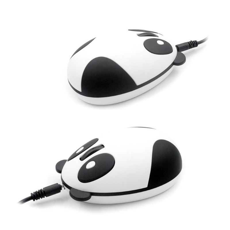 Mouse Optik Isi ulang lucu 2.4GHz Wireless Optical Panda Mouse Komputer