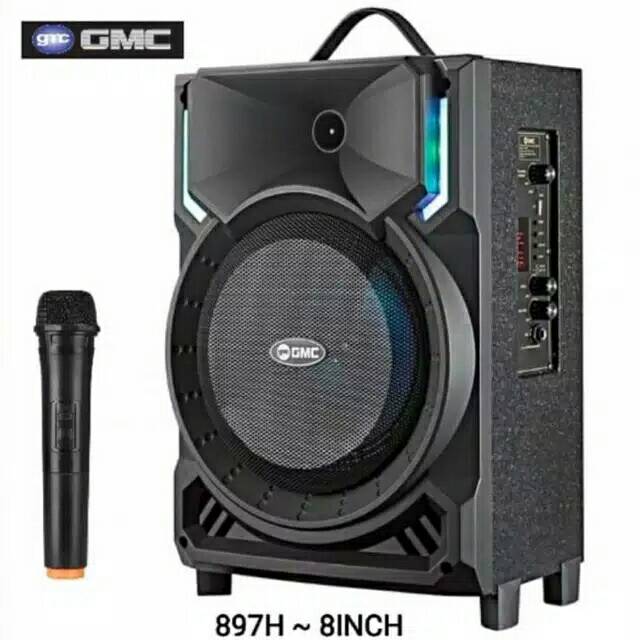 SPEAKER BLUETOOTH GMC 897H BONUS MIC KARAOKE WIRELESS/SALON AKTIF PORTABLE LED SPEAKER MULTIMEDIA