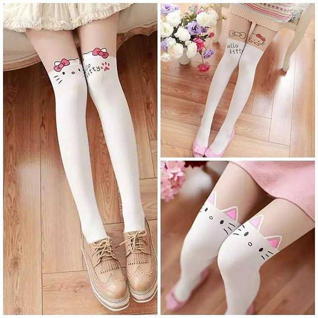 WHITE TATTOO STOCKING / STOCKING ANAK MURAH LUCU KEREN IMPORT KOREA PUTIH / KAOS KAKI BAGUS