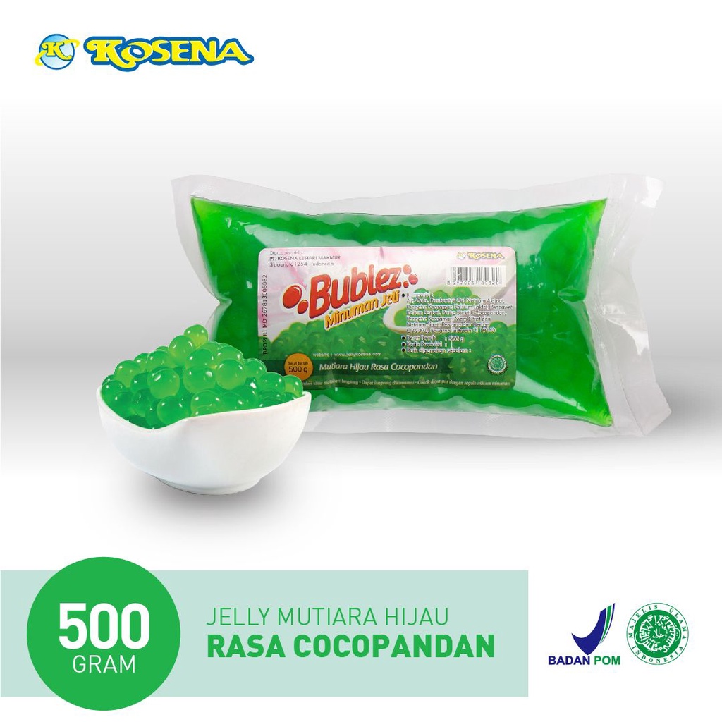 

Bublez Jelly Mutiara Hijau Rasa Cocopandan 500g