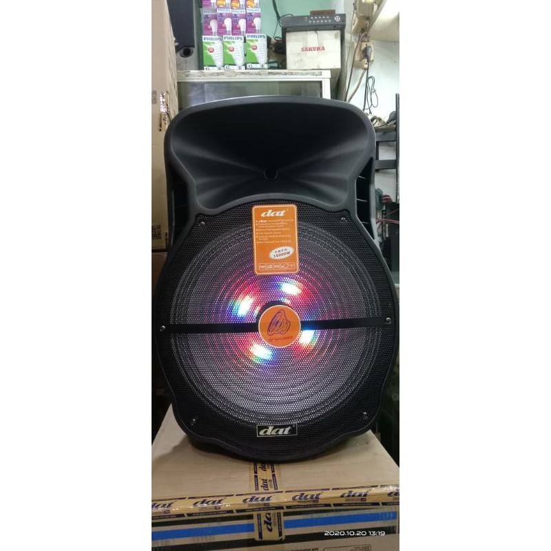 Speaker Trolley dat 1805 speaker karaoke dat 1805 18 inch Suara Terdahsyat Baterry Rechargeable BT