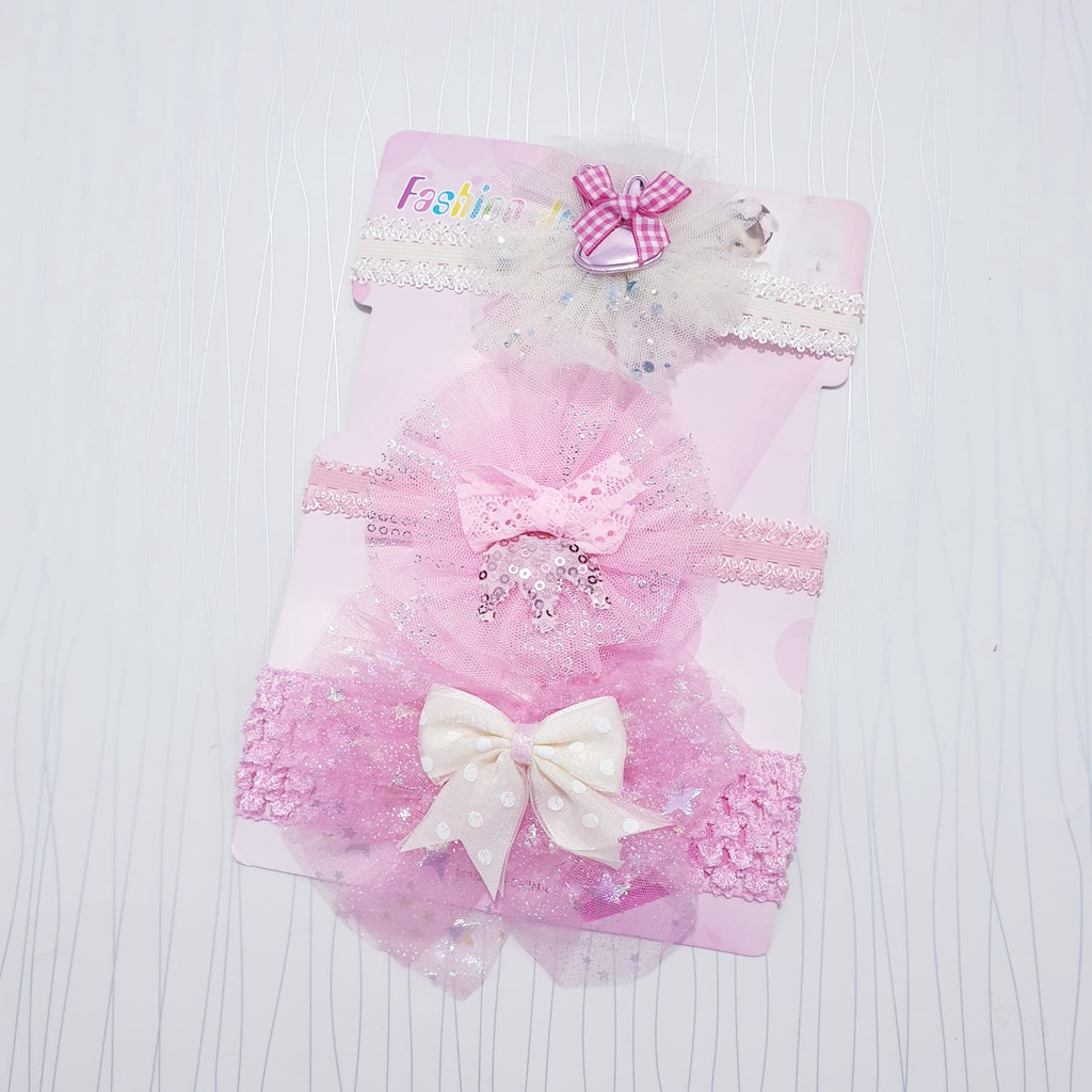 headband bayi 3 in 1 bando anak perempuan