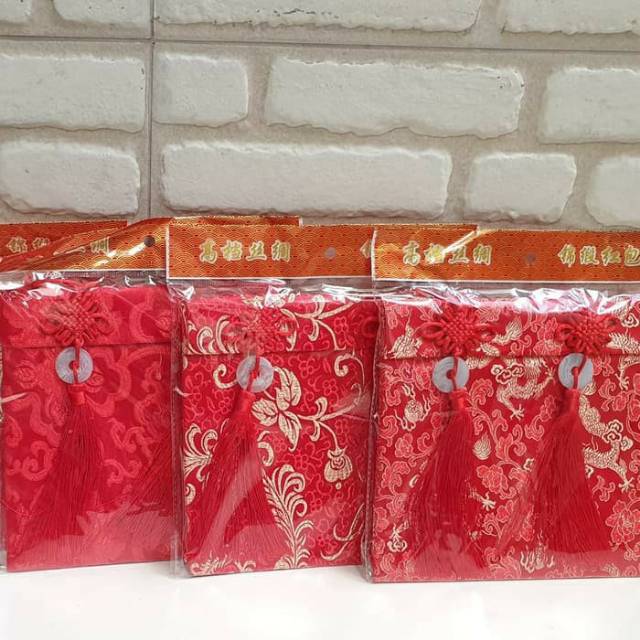 Dompet Kain Jumbo Angpao Jumbo Kain Giok Murah Amplop Kado Uang Imlek