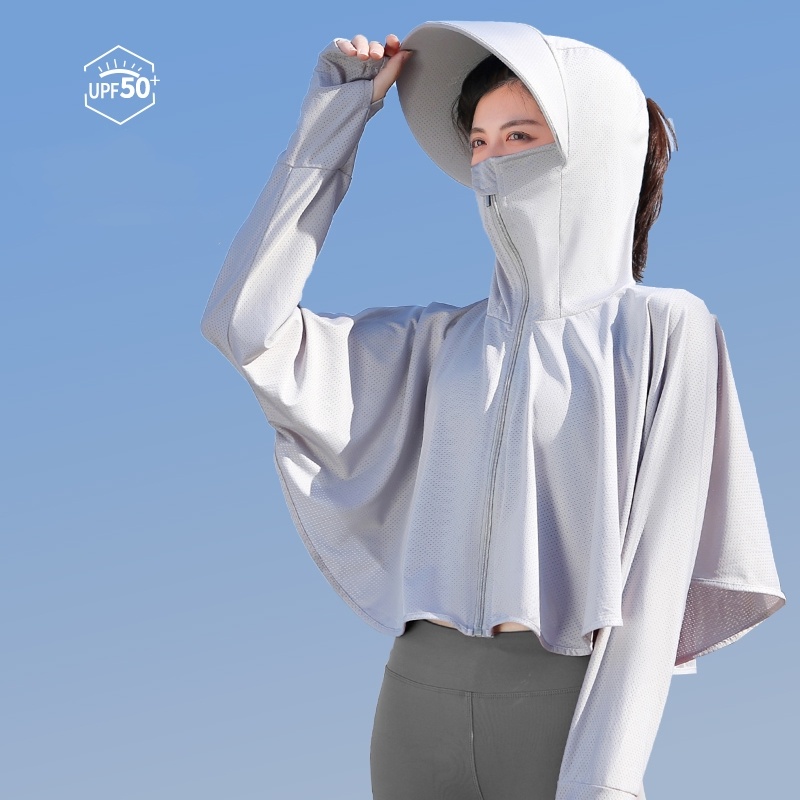 Anti UV Wanita Jacket Anti Matahari Parasut Outdoor 2299 (L/XL)-3