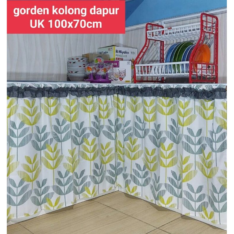 GORDEN KOLONG DAPUR MOTIF BUNGA TULIP