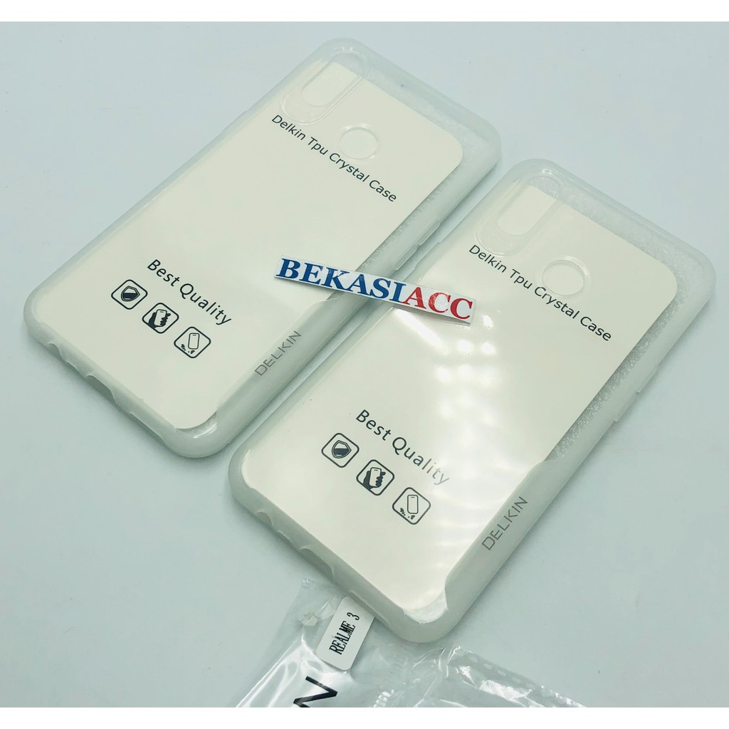 SILIKON REALME 3  - SOFT CASE REALME 3 DELKIN CRYSTAL CASE